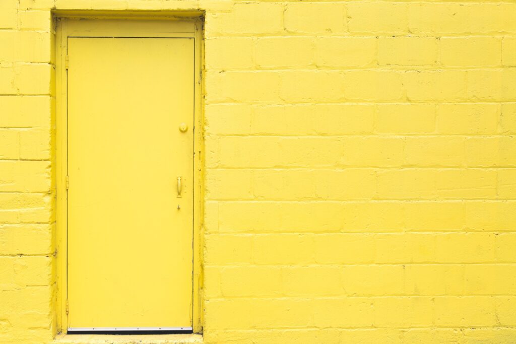 Yellow Door and Wall Free Stock HD Photo