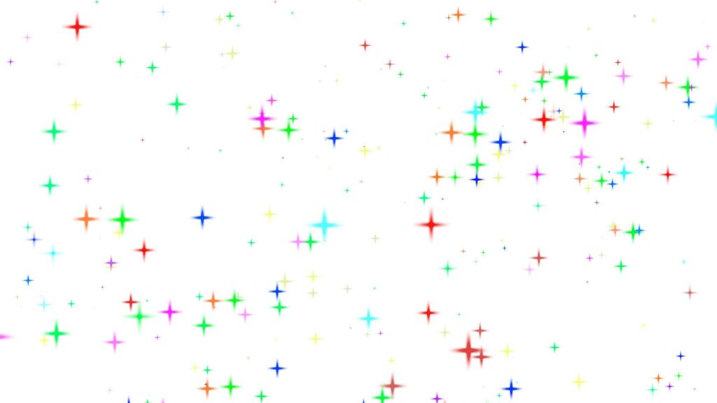 Picture of the twinkle glitter colorful star sparkling behind white background Stock Free