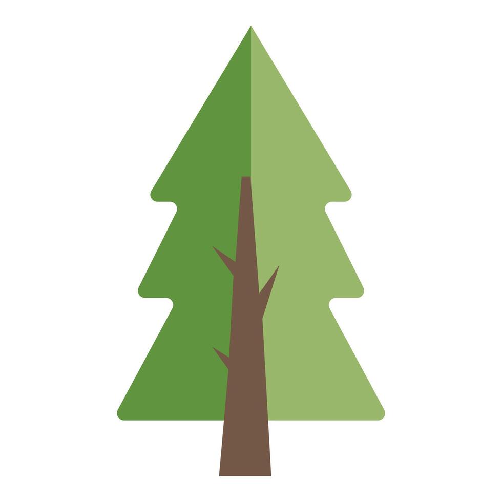 pine tree illustration, tree icon. Christmas trees Stock Free