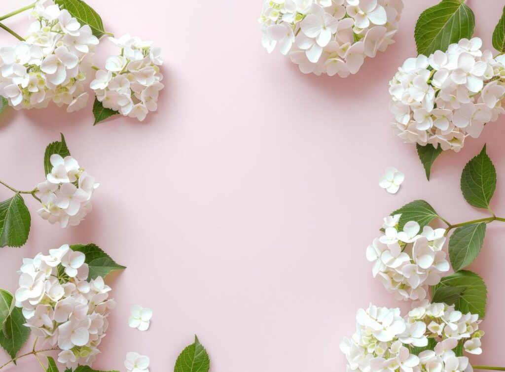 Pink Background With White Flowers Stock Free