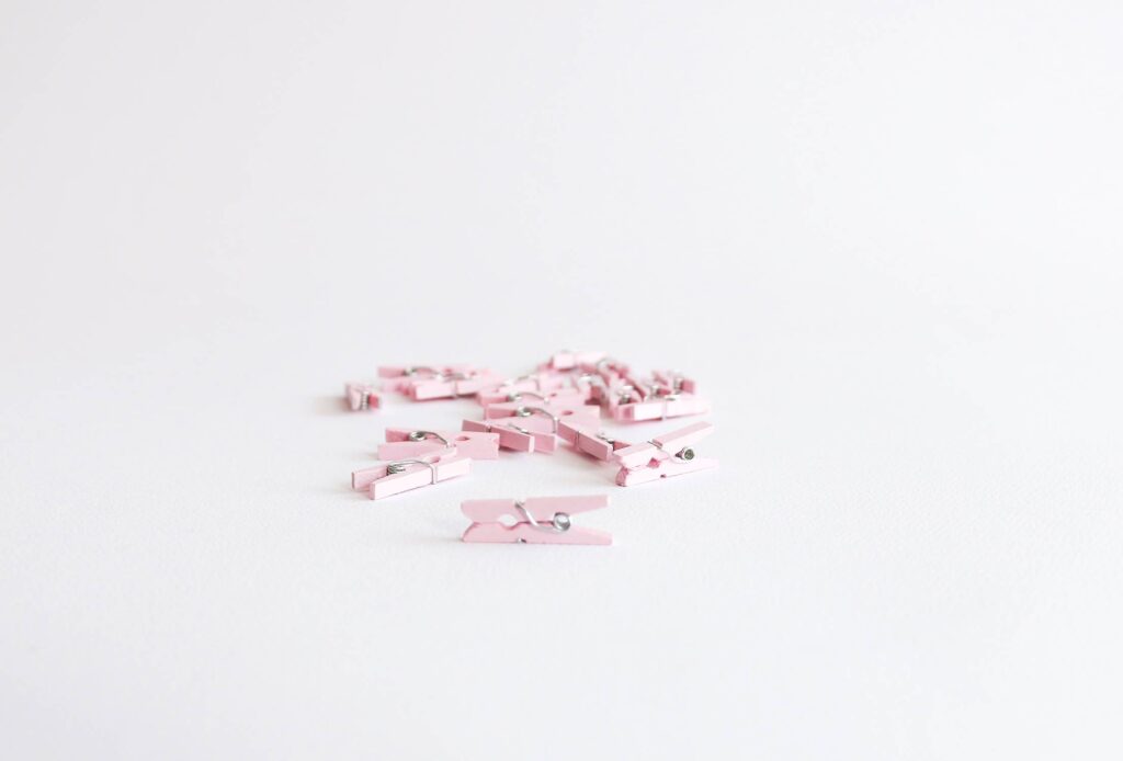 Pink Mini Wooden Pegs Free Photo