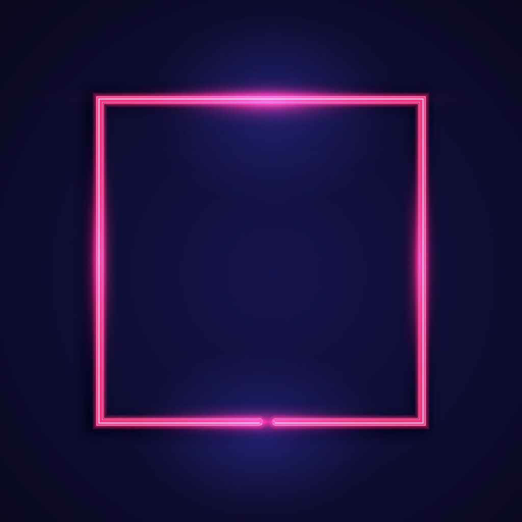 pink neon frame background Free Vector