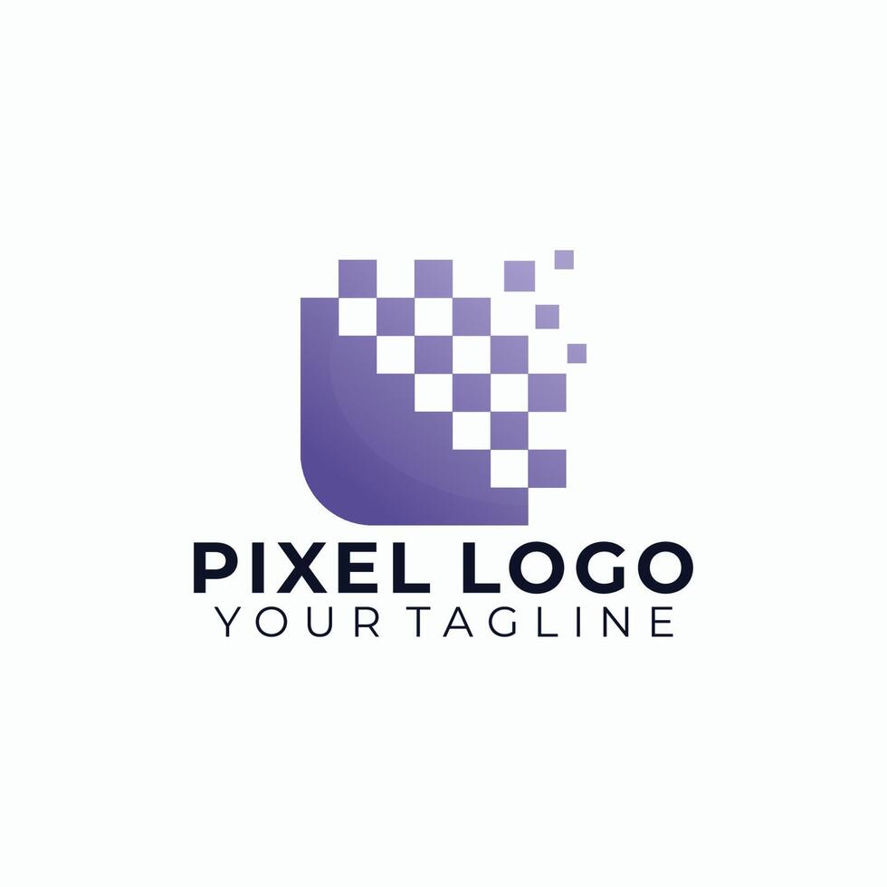 pixel logo icon isolated Stock Free