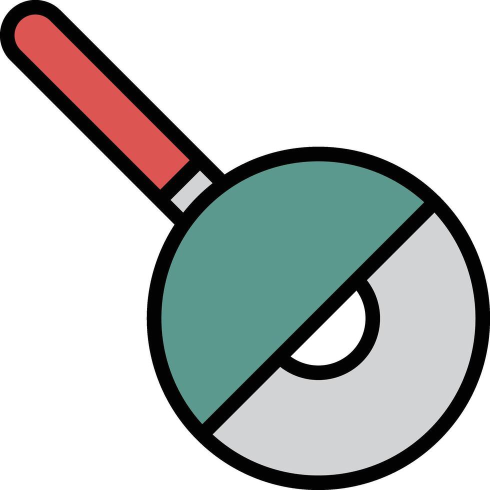 pizza cutter icon illustration in line style Stock Free