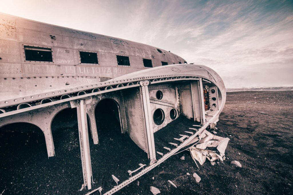 Plane Wreckage in Iceland Free Photo