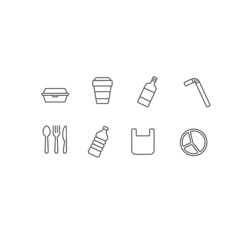 plastic icon set , package icon Stock Free