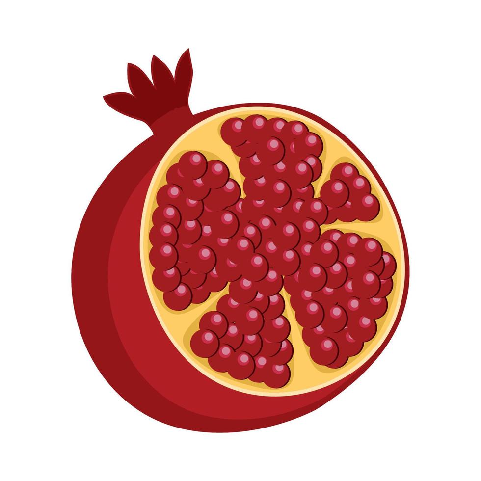 pomegranate fruit icon Stock Free