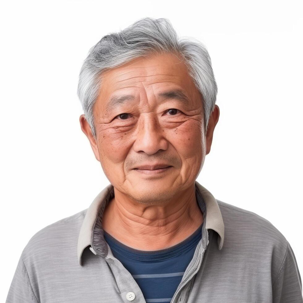 Portrait of a Senior Asian Man for Healthcare or Lifestyle Use Stock Free