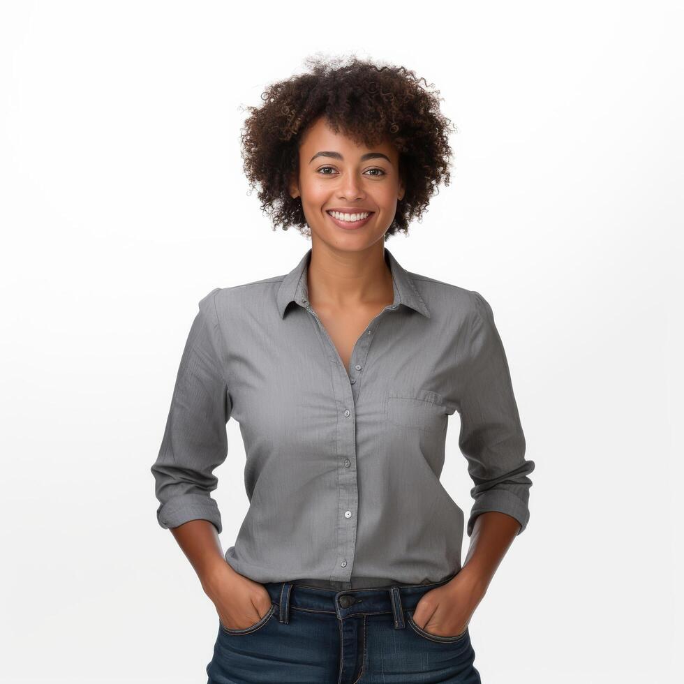 Portrait of a smiling young woman suitable for lifestyle and advertising Stock Free