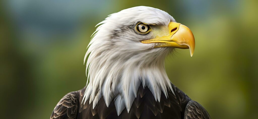 Portrait of an american bald eagle, wildlife. Generative AI Free Photo