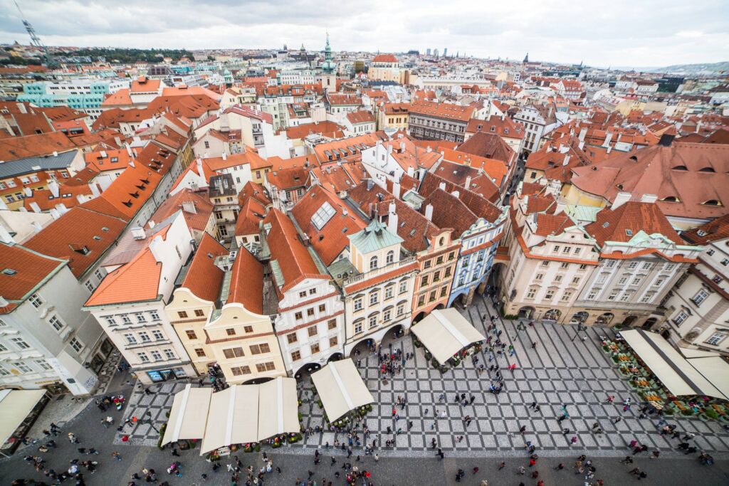 Prague Old Town Square Houses and Panorama Free Photo