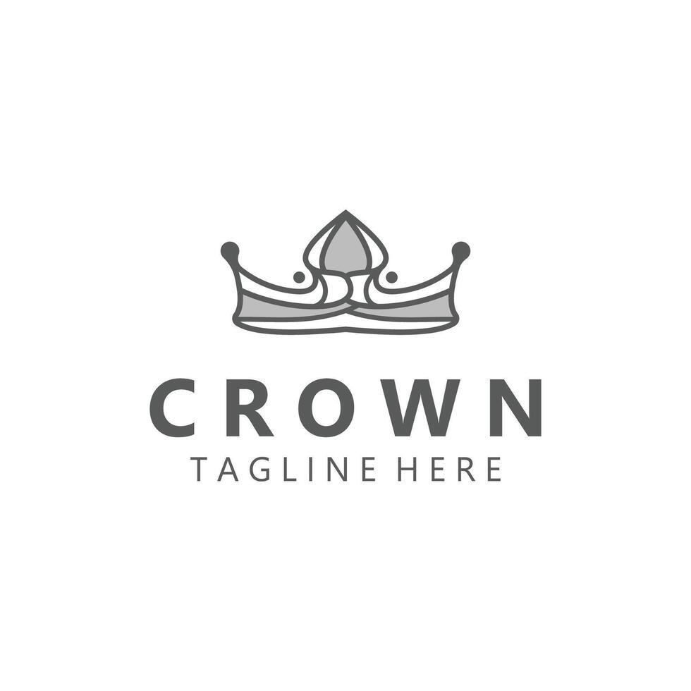 Premium style crown logo vintage abstract symbol. Royal king icon. Modern luxury brand element Stock Free