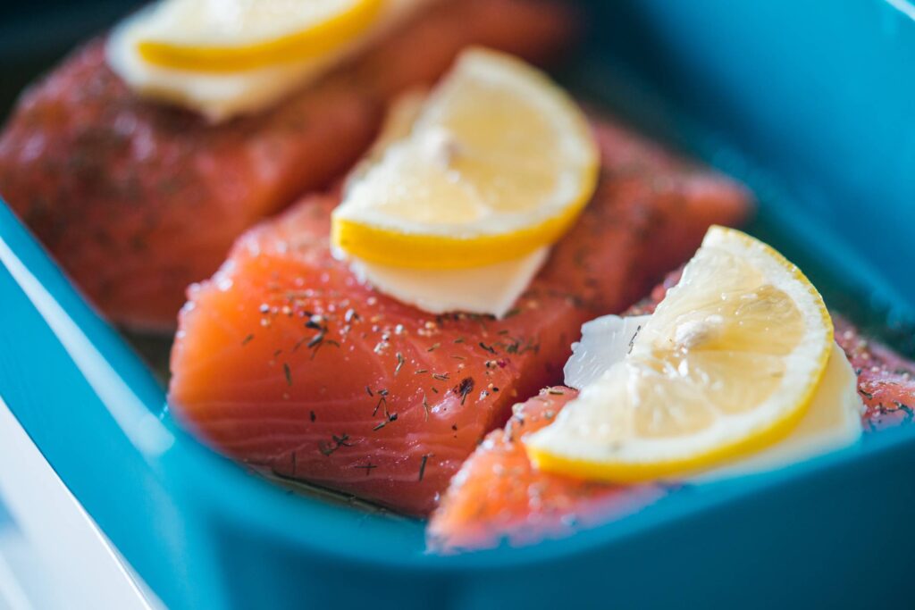 Preparing Baked Salmon Free Photo