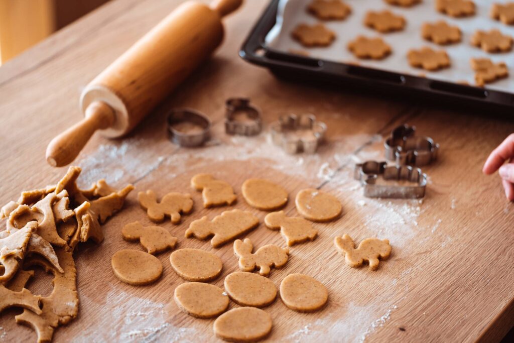 Preparing Easter Gingerbread Cookies Free Photo