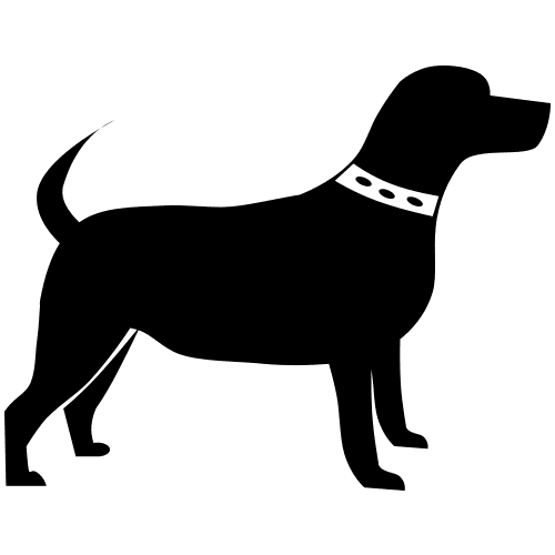 Dog with collar icon Stock Free