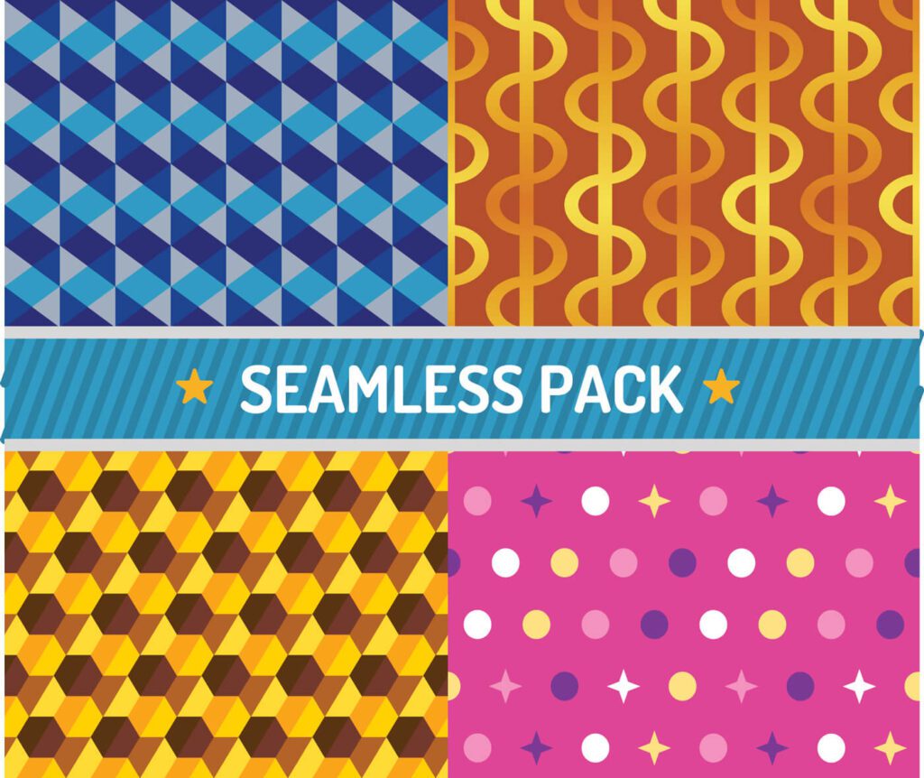 Vector seamless pattern vector illustration pack