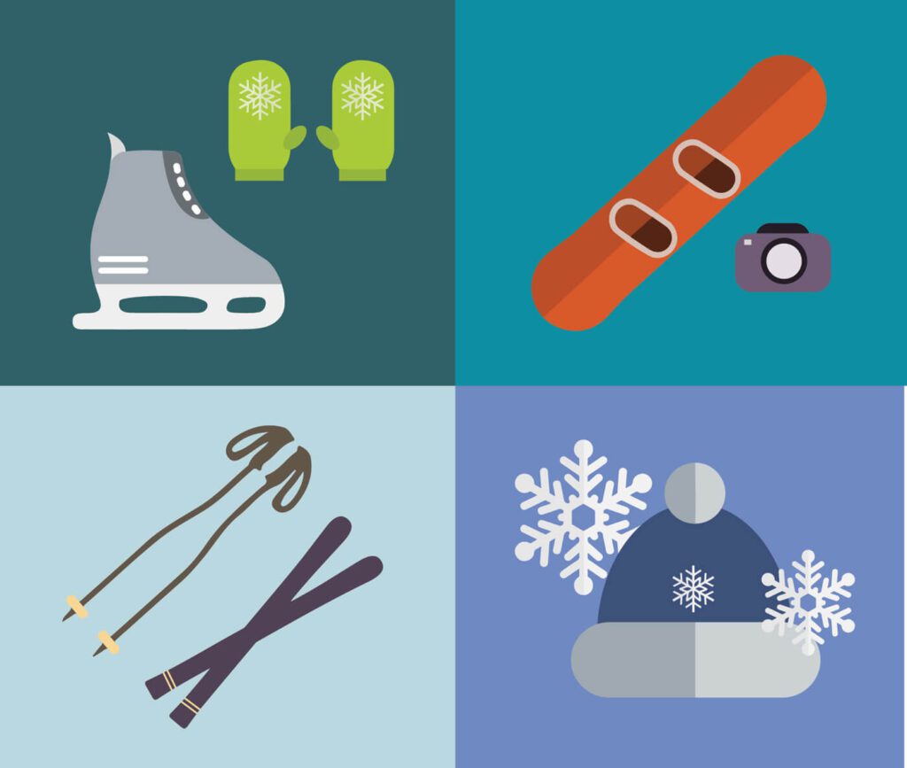 Sport objects for design. Vector illustrations.