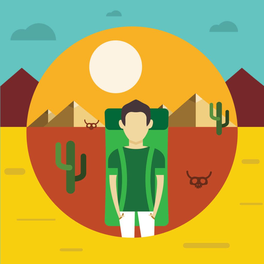 Free vector illustration with some man – travel