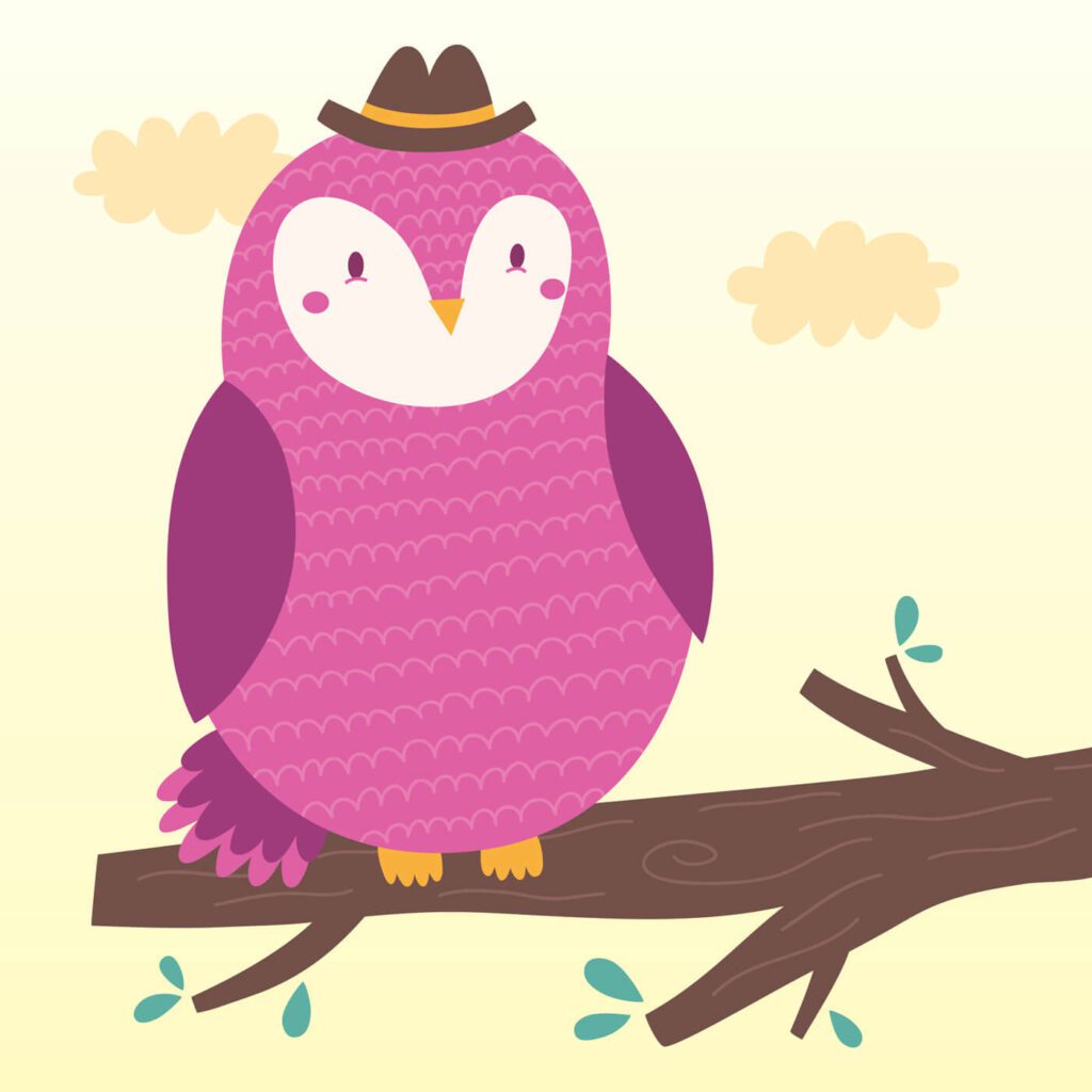 Vector illustration of the owl