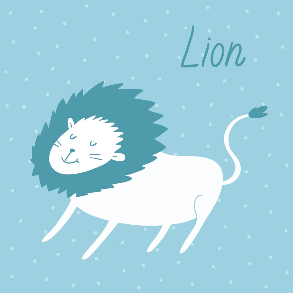 Vector illustration of a lion