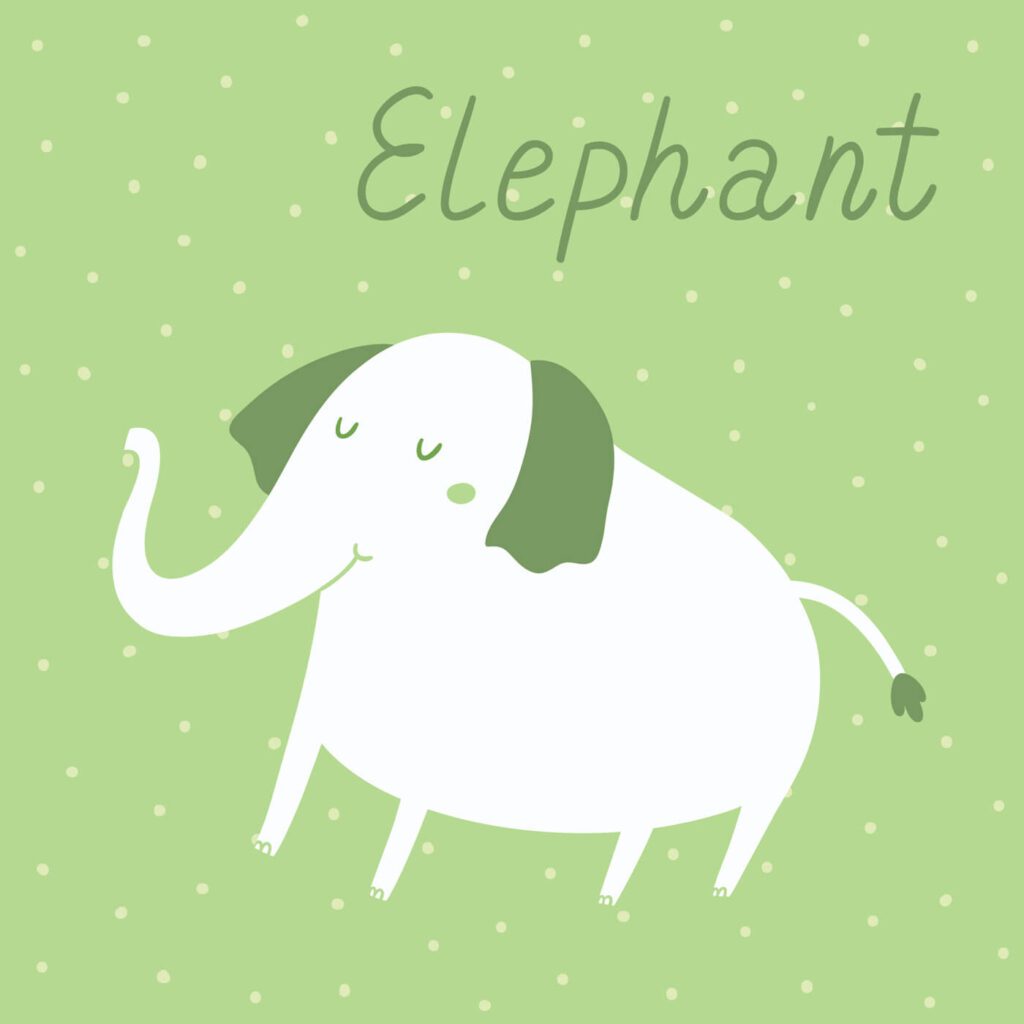 Vector illustration of an elephant