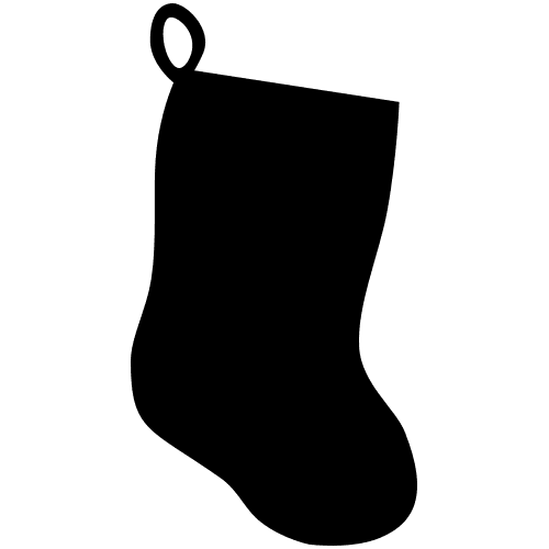 Christmas sock icon Stock Free