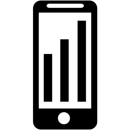 Mobile chart icon Stock Free