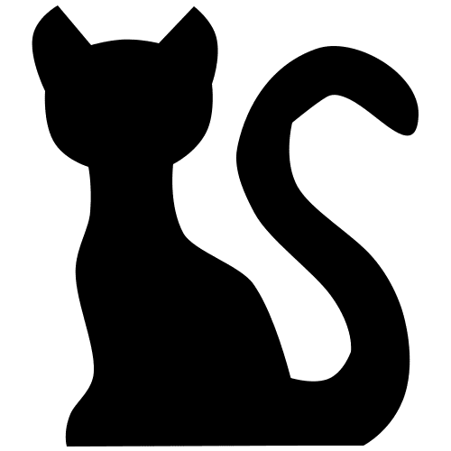 Cat long tail icon Stock Free