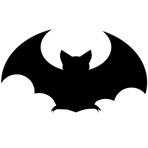 Flying bat icon Stock Free