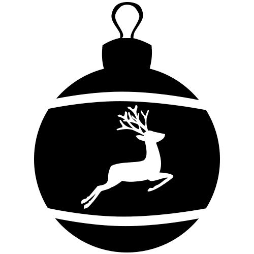 Bauble with raindeer icon Stock Free