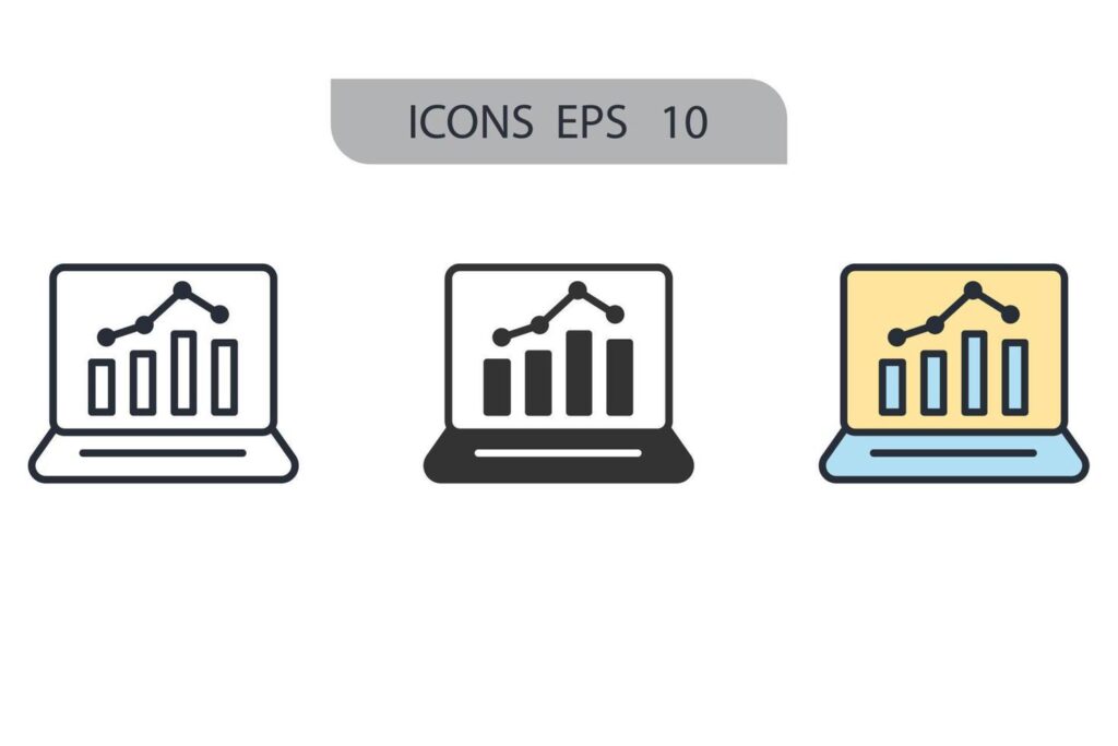 project tracking icons symbol vector elements for infographic web Stock Free