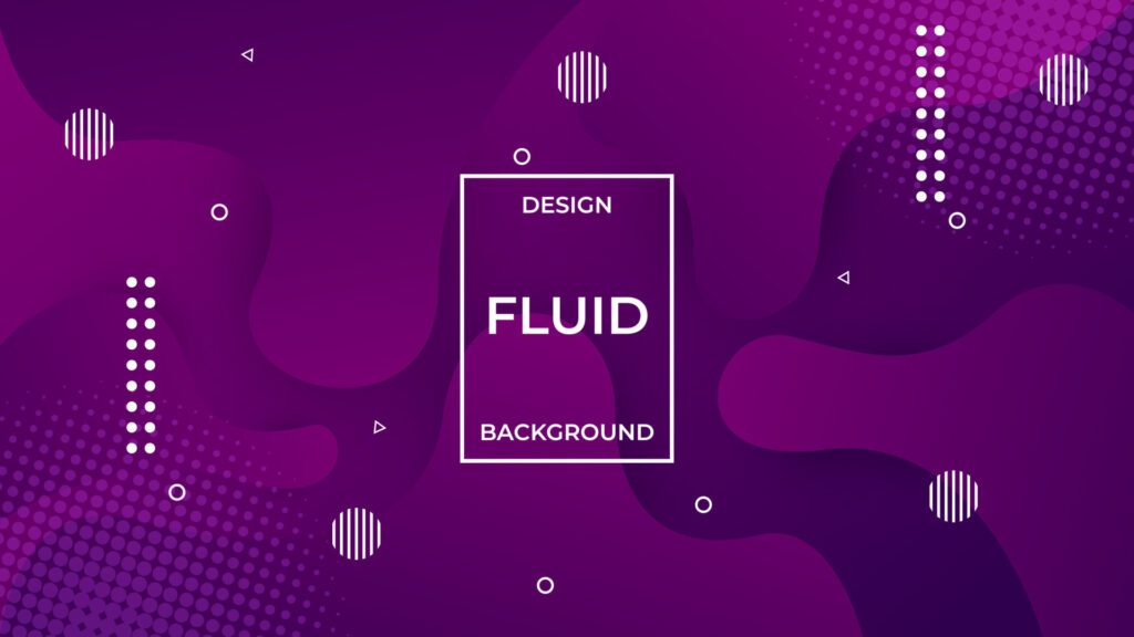 Purple Fluid Background Design For Website Backdrop, Business Presentation, Design Promotion Free Vector