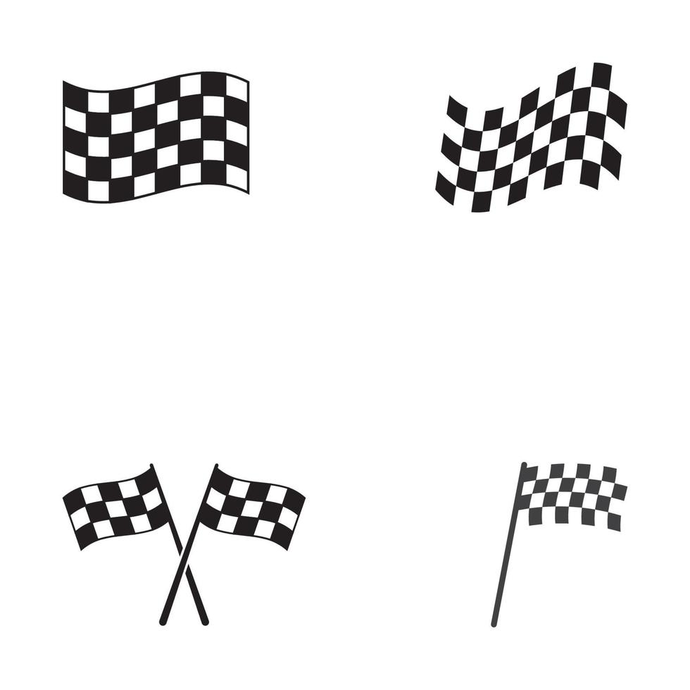 race flag icon logo vektor template Stock Free