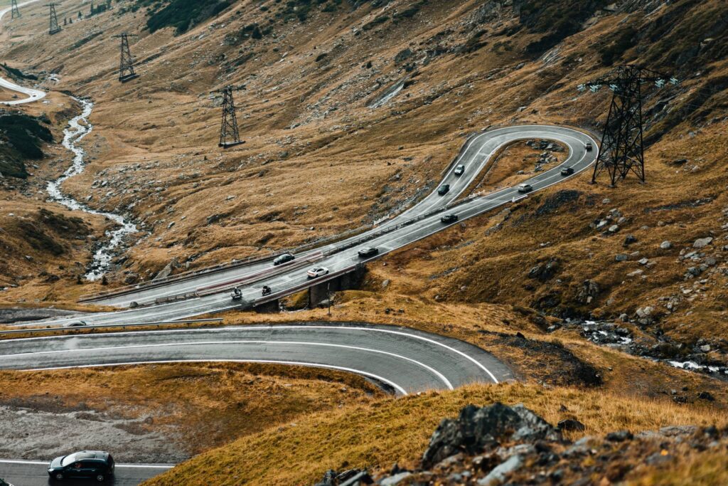 Rainy Transfagarasan Road in Romania Free Photo