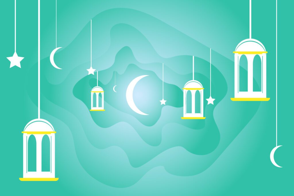 Ramadan kareem abstract background islamic latern Free Vector and Free SVG