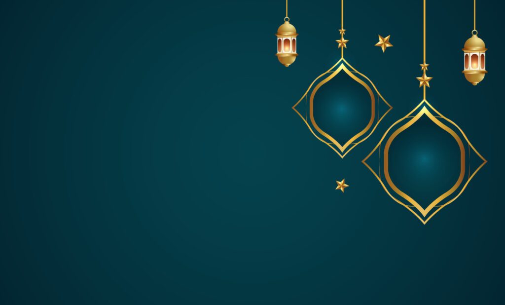 ramadan kareem banner background design illustration Free Vector