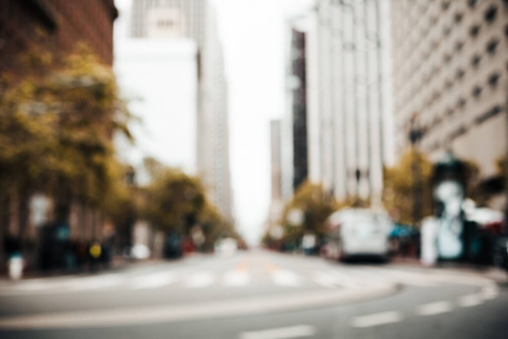 Random San Francisco Street Blurred Background Free Photo