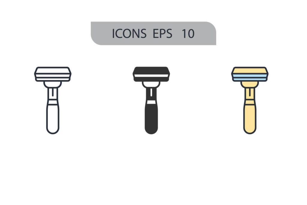 Razor icons symbol vector elements for infographic web Stock Free