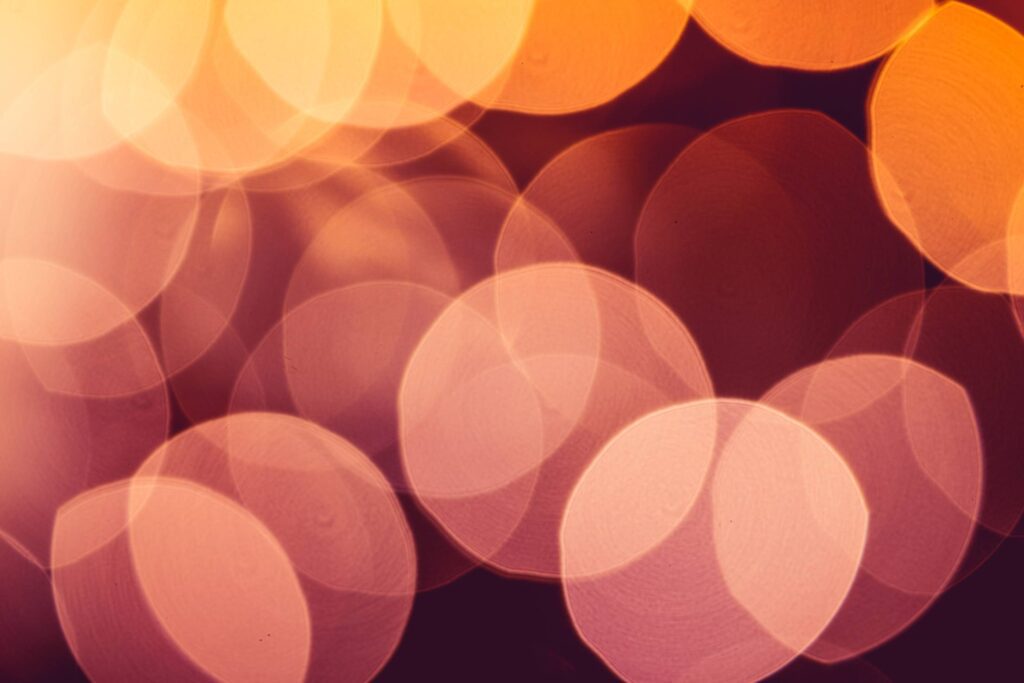 Real Orange Abstract Bokeh Lights Free Photo