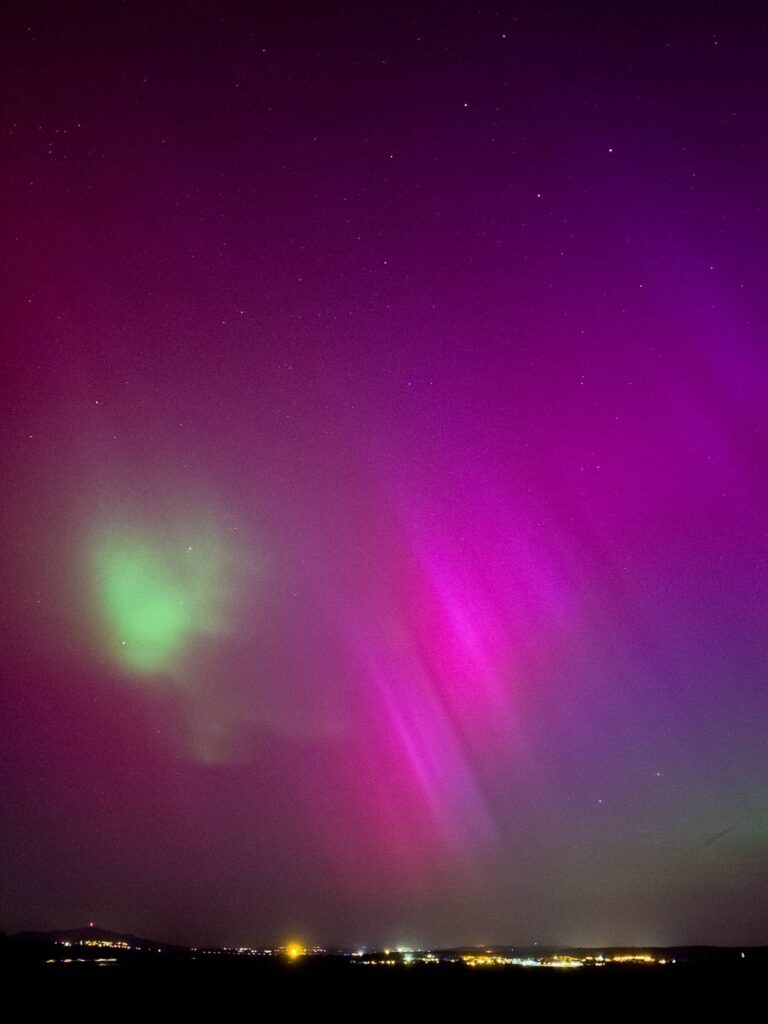 Real Purple Aurora Borealis in Europe Free Photo