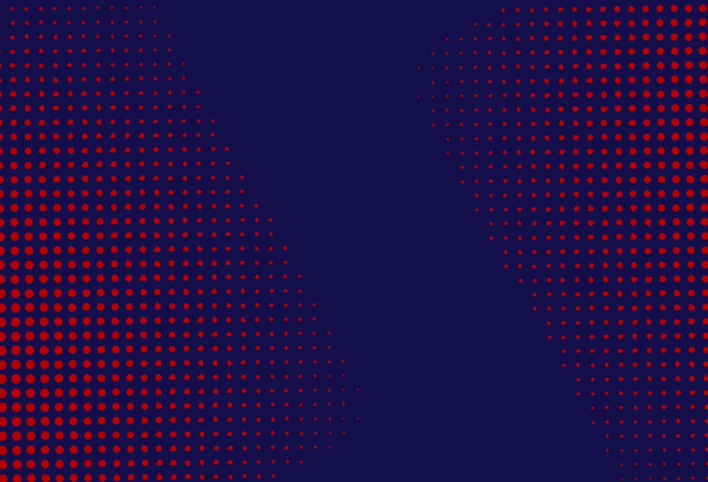 Red and blue halftone background Free Vector