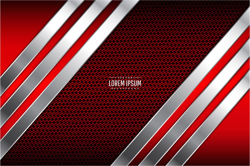 Red and silver metallic background with texture Free Vector