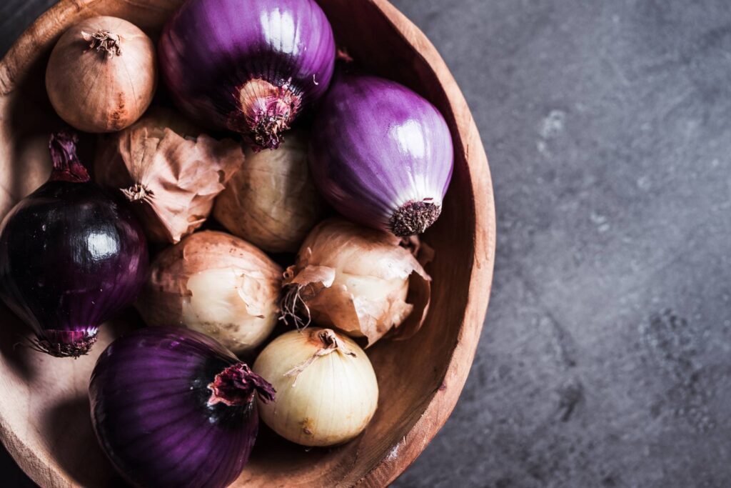 Red and Yellow Onions Free Photo