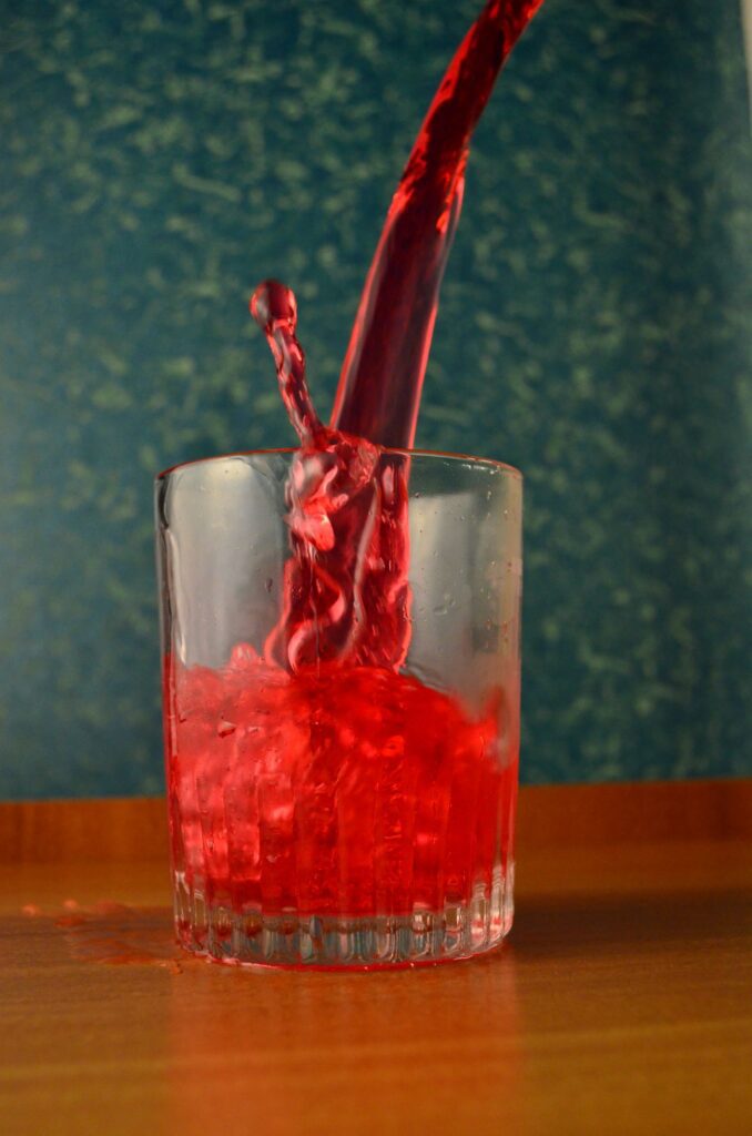 Red Liquid Glass Pour 2 Stock Free