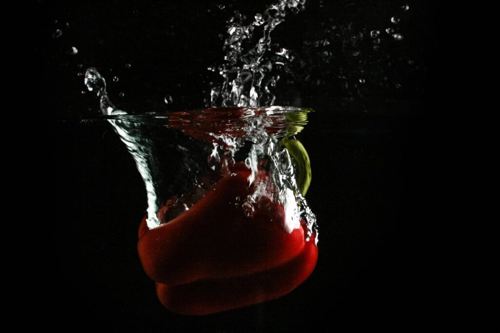 Red Paprika in Water Free Photo