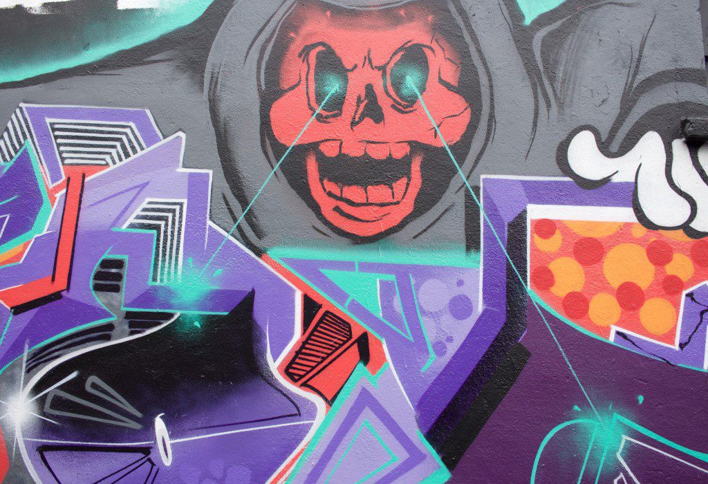 Skull Graffiti Art Free Stock HD Photo