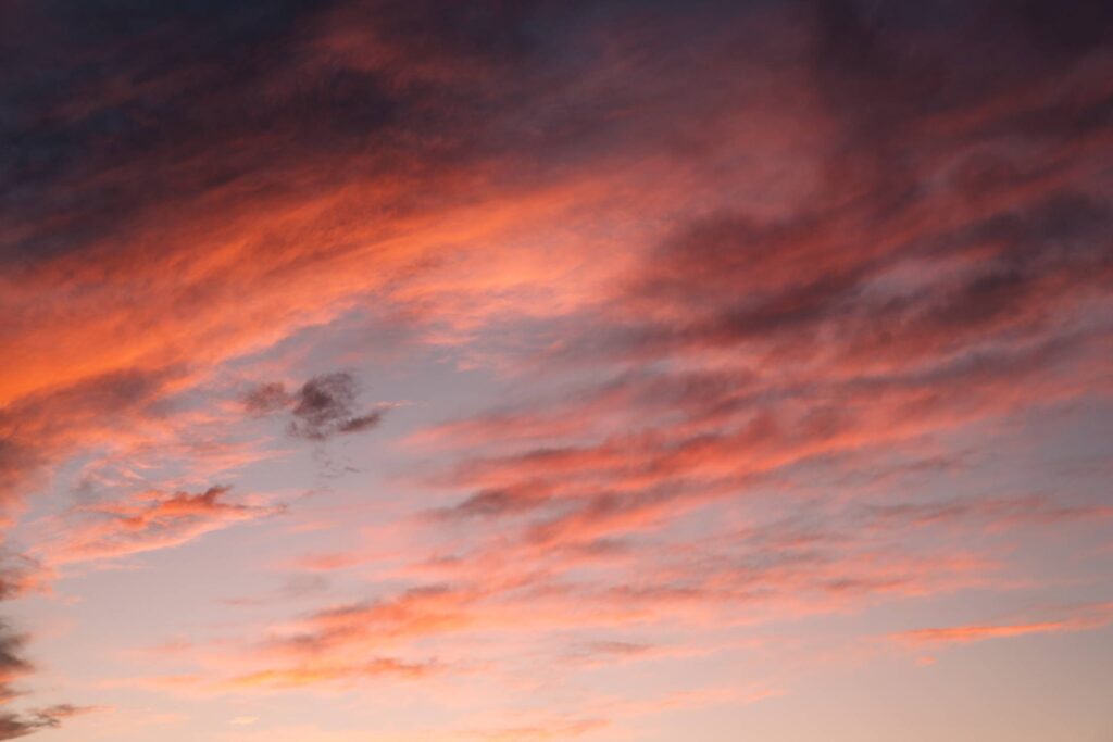 Red Sky Clouds After Sunset Free Photo