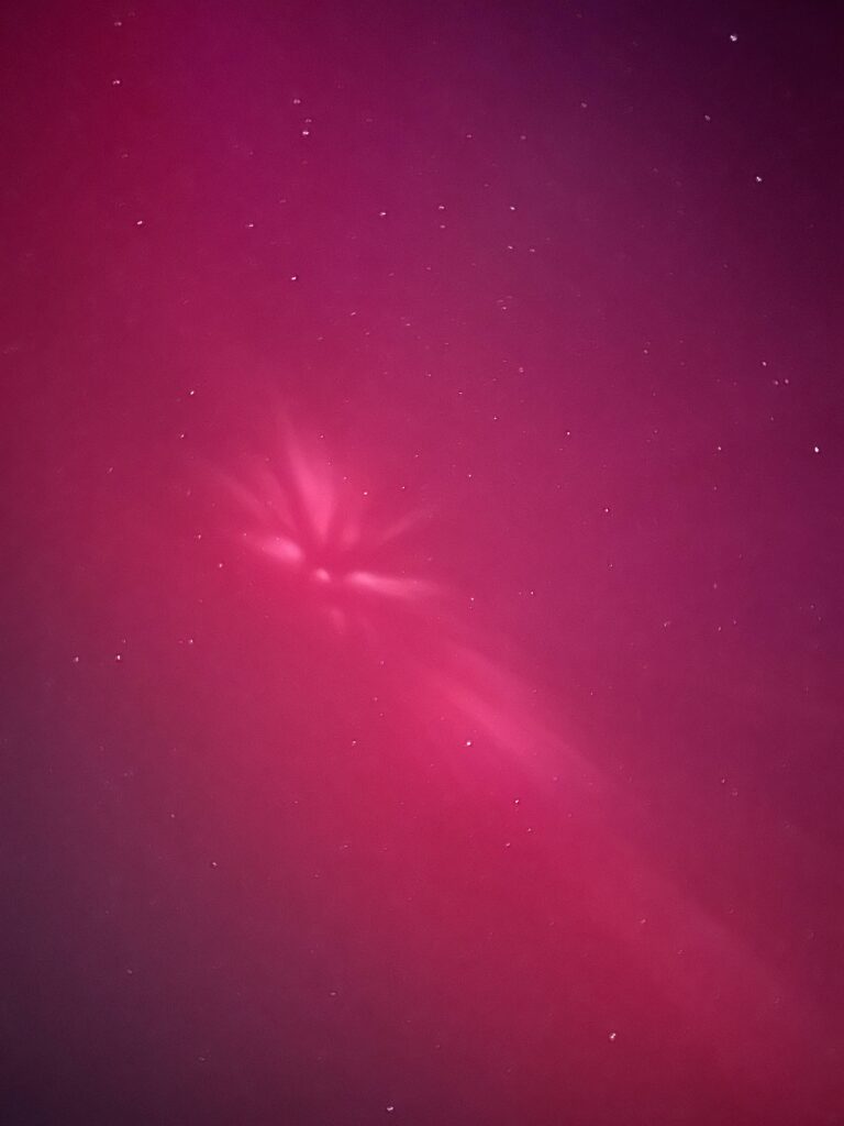 Red Violet Aurora Borealis Real Free Photo