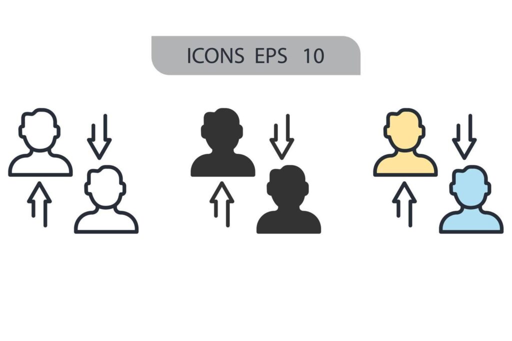 relationship icons symbol vector elements for infographic web Stock Free