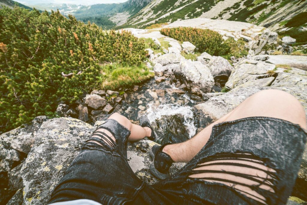 Relax After Hiking a Mountain Free Photo